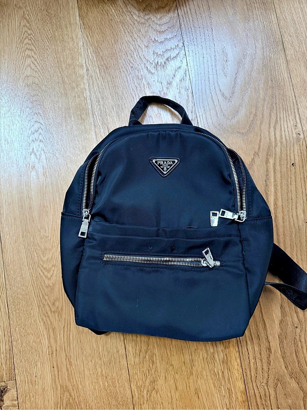 Small Prada Black Nylon Backpack